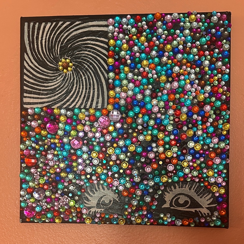 Colorful space Beaded Art Piece